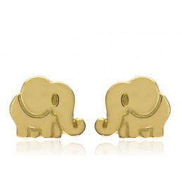 Boucles d'oreilles or jaune 18 carats "bébé éléphant"