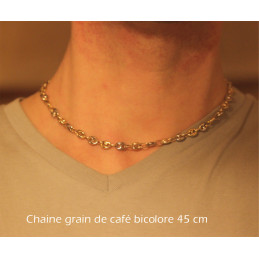 Chaine deux ors 18 carats - 45 cm