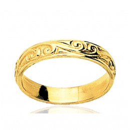 Bague or jaune 18 carats pour femmes