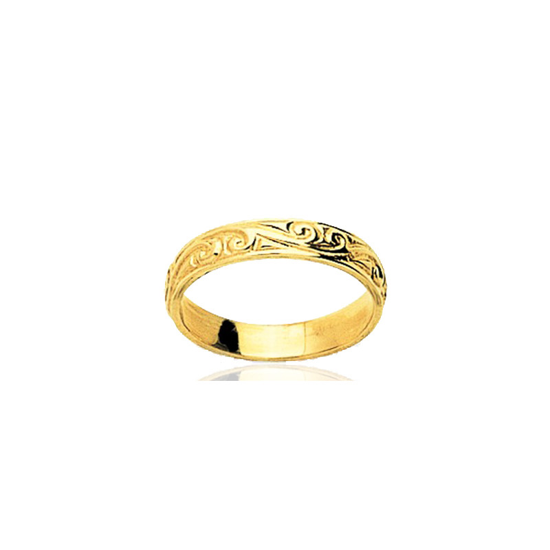 Bague or jaune 18 carats pour femmes