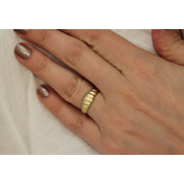 Bague or jaune 18 carats "croissants"