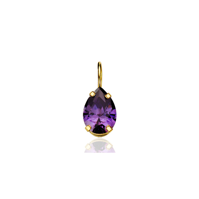 Pendentif or jaune 18 carats "améthyste"