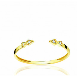 Bague or jaune 18 carats et diamants 0,032 carat