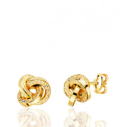 Boucles d'oreilles or jaune 18 carats "Grecques"