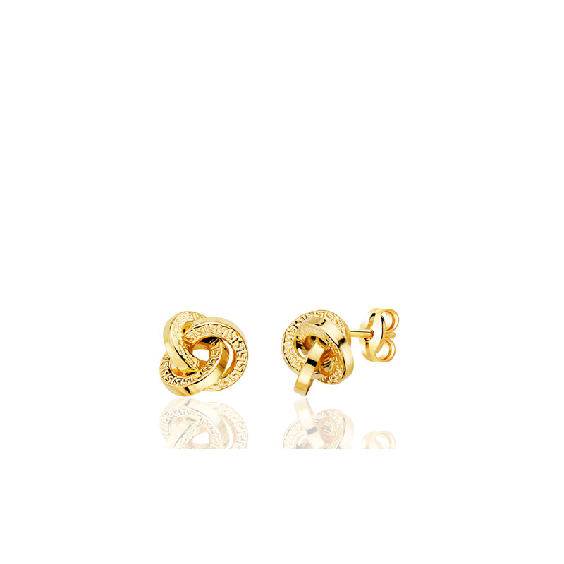 Boucles d'oreilles or jaune 18 carats "Grecques"