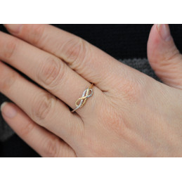 Bague deux ors 18 carats "infini"