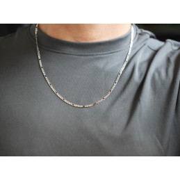 Chaine or blanc 18 carats maille marine