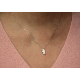 Pendentif or blanc 9 ou 18 carats "Corse"