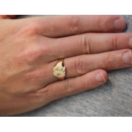 Chevaliere homme or 18 carats personnalisable