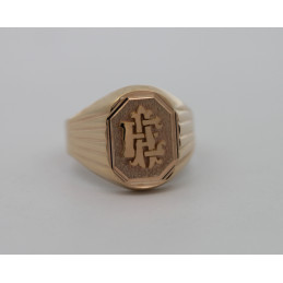 Chevaliere or jaune 9 ou 18 carats homme