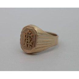 Chevaliere or 9 ou 18 carats homme