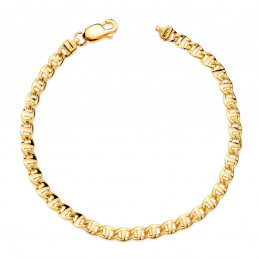 Bracelet homme or jaune 18 carats maille baton
