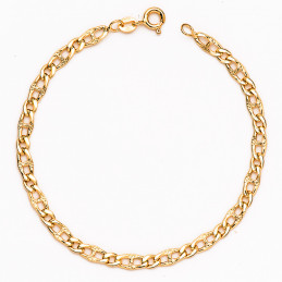 Bracelet homme or jaune 18 carats maille marine
