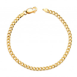 Bracelet homme or 18 carats maille gourmette