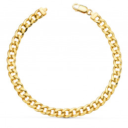 Bracelet homme or 18 carats maille gourmette