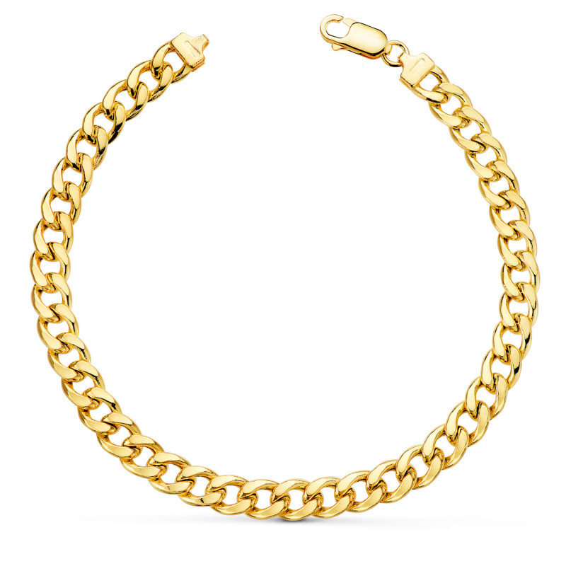 Bracelet homme or 18 carats maille gourmette
