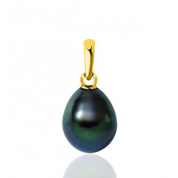 Pendentif or jaune 18 carats et perle de Tahiti "poire"