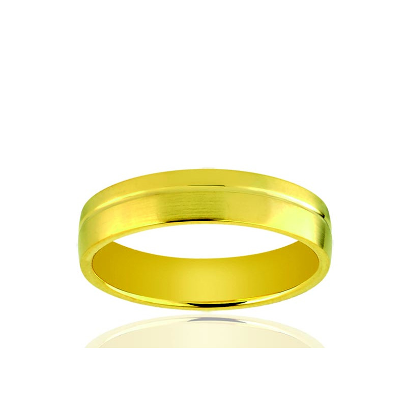 Alliance or jaune 18 carats pour homme
