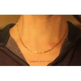 Chaine or jaune 18 carats maille rectangle