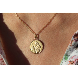 Médaille Saint-Christophe or 18 carats