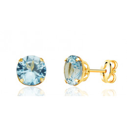 Boucles d'oreilles topazes et or jaune 18 carats