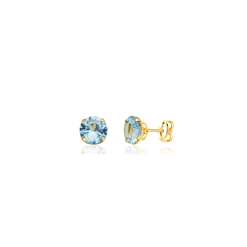 Boucles d'oreilles topazes et or jaune 18 carats