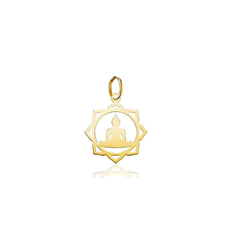 Pendentif "silhouette de bouddha" or 18 carats