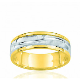 Alliance deux ors 18 carats "Enoha" 6 mm