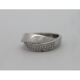 Bague or blanc 18 carats et diamant 0,42 carat