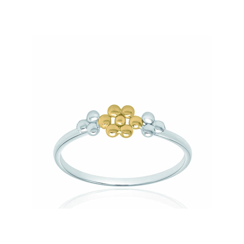 Bague argent et or 18 carats Bague argent et or 18 carats