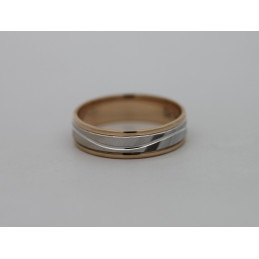 Alliance deux ors 18 carats "Enoha" pour hommes
