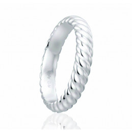 Alliance argent "Adraste"﻿ 4 mm pour homme