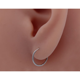 Créoles or blanc 9 ou 18 carats