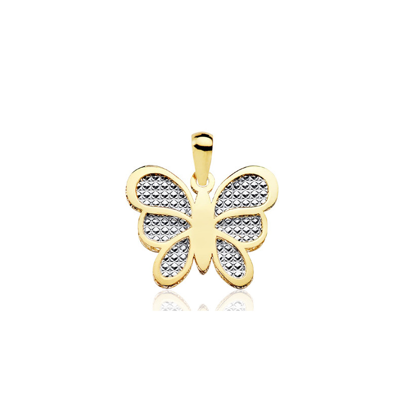 Pendentif deux ors "papillon"