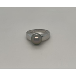 Bague argent et perle de Tahiti 8/9 mm