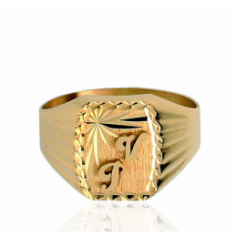 Chevalière homme en or jaune 9 ou 18 carats