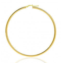 Créoles or jaune 18 carats de diamètre 60 mm