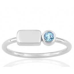 Bague or 18 carats et topaze pour femme