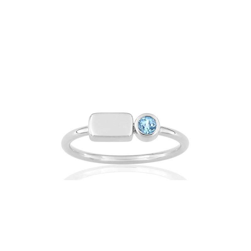 Bague or 18 carats et topaze pour femme