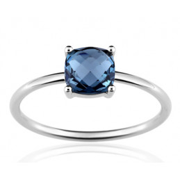 Bague or 18 carats et topaze "Blue London" pour femme