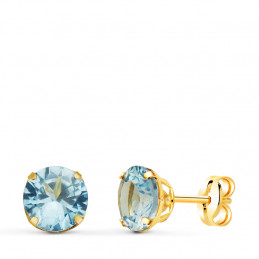 Boucles d'oreilles topazes et or jaune 18 carats