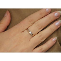 Bague deux ors 18 carats pour femmes