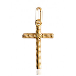 Pendentif croix en or jaune 18 carats