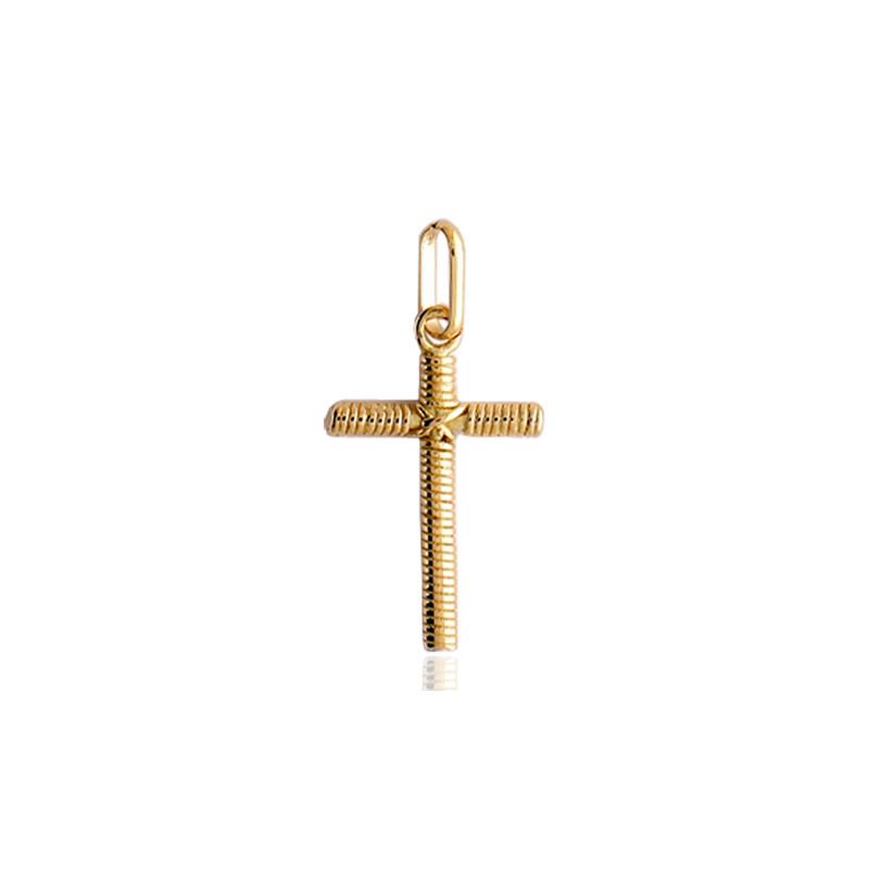 Pendentif croix en or jaune 18 carats