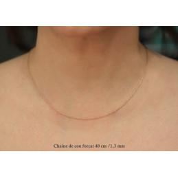 Chaine or rose 18 carats maille forçat
