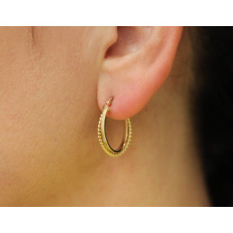 Créoles or jaune 18 carats ovale