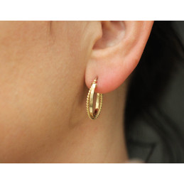 Créoles or jaune 18 carats ovale