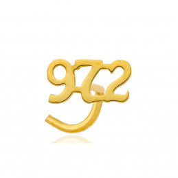 Piercing nez or jaune 18 carats "972" (Guadeloupe)