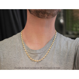 Chaine or jaune 18 carats maille grain de café
