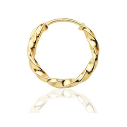 Créoles torsadées or jaune 18 carats